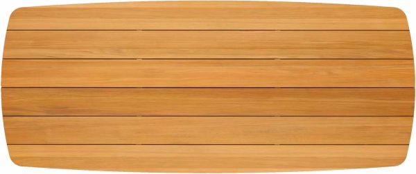 Teak Tischplatte 240x100cm Bootsform (Amazone)